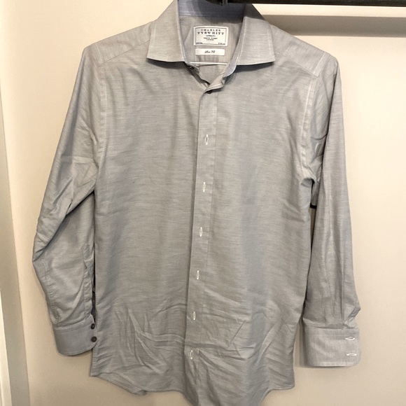 Charles Tyrwhitt grey melange button down - Picture 1 of 3